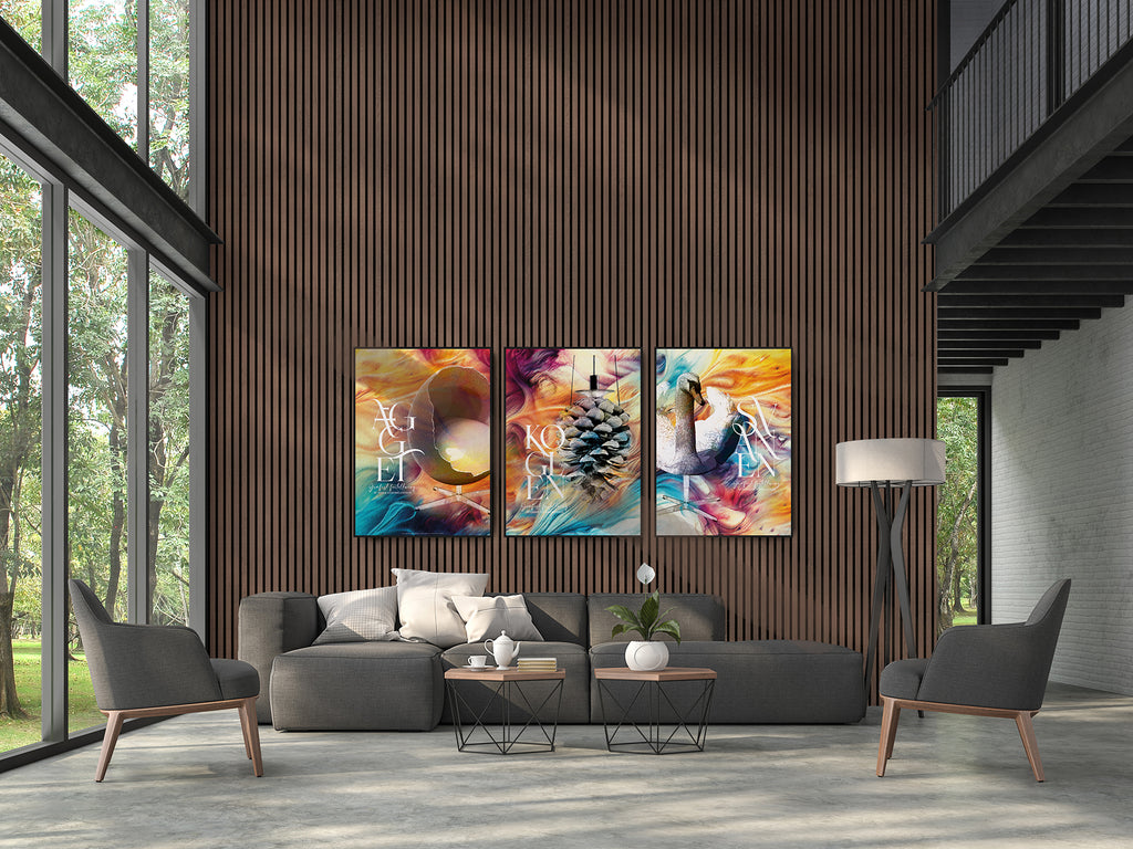 Sæt af Ægget, Koglen og Svanen - Multi Color