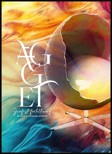ÆGGET Multi Color - Farverig Grafisk fortolkning af Dansk designklassiker