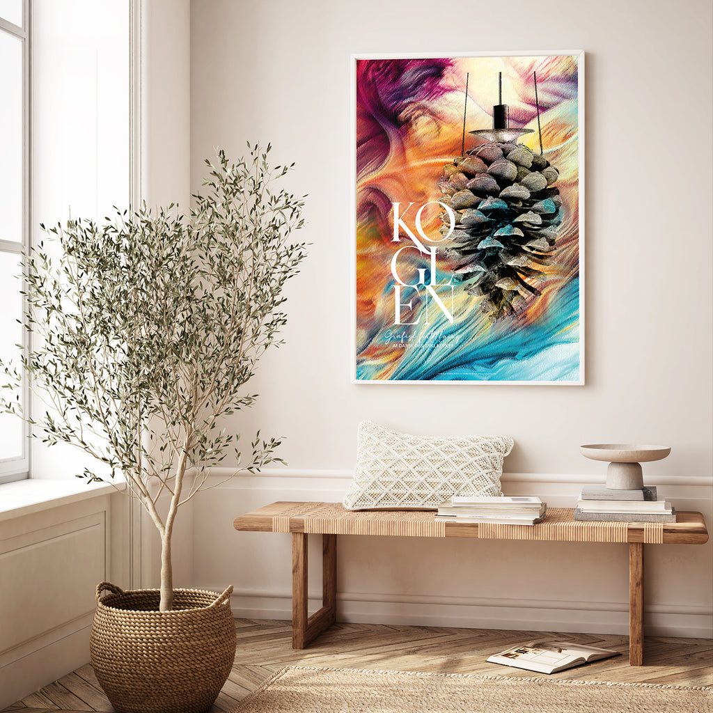 KOGLEN Multi Color - Farverig Grafisk fortolkning af Dansk designklassiker