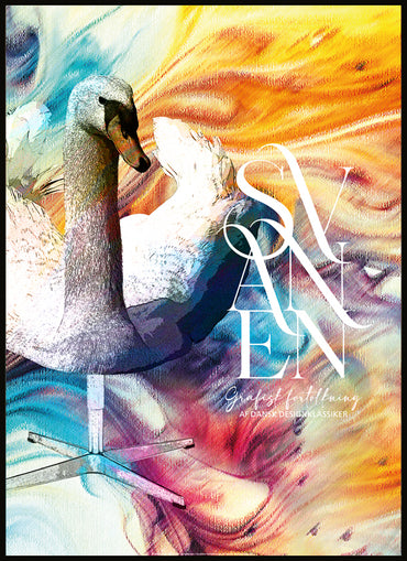 SVANEN Multi Color - Farverig Grafisk fortolkning af Dansk designklassiker