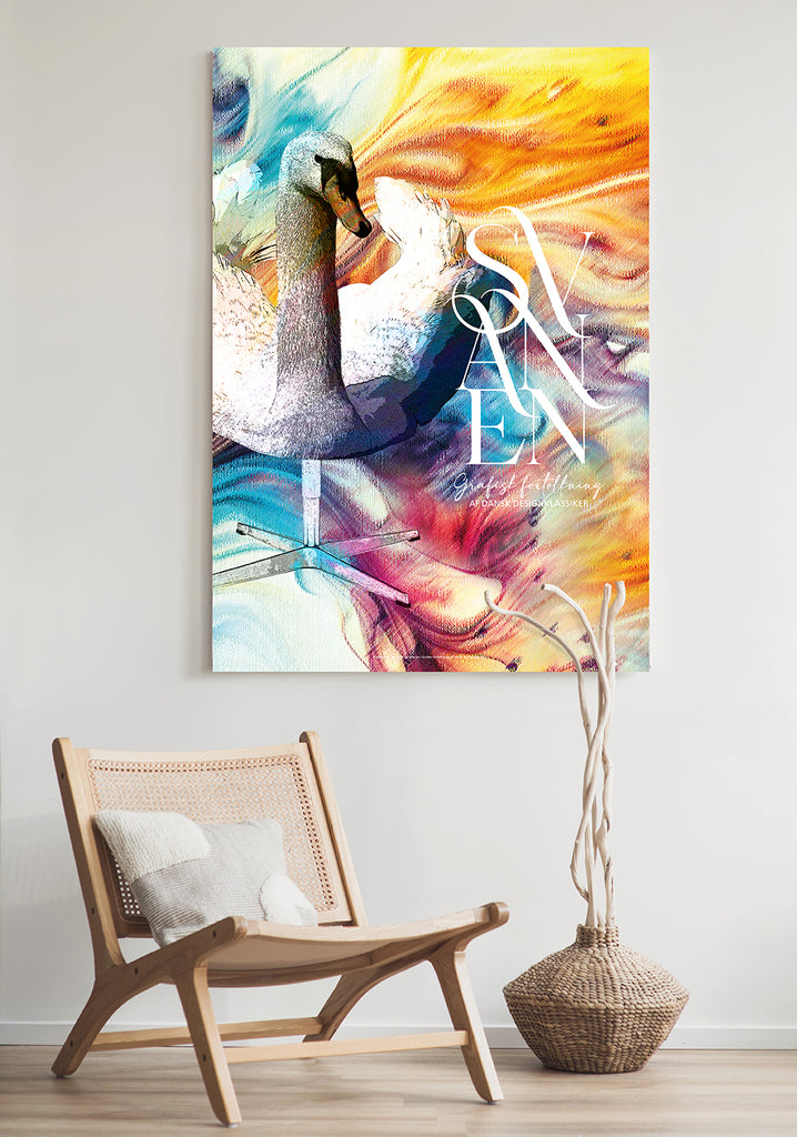 SVANEN Multi Color - Farverig Grafisk fortolkning af Dansk designklassiker