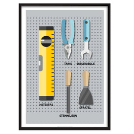 Værktøjsplakat #2 - Fars Dreng Værktøjsvæg