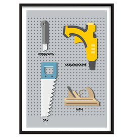 Værktøjsplakat #3 - Fars Dreng Værktøjsvæg