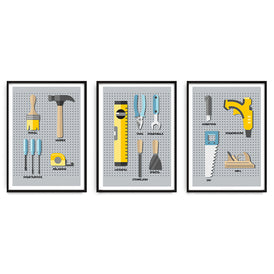 Plakater SÆT med alle 3- Fars Dreng Værktøjsvæg