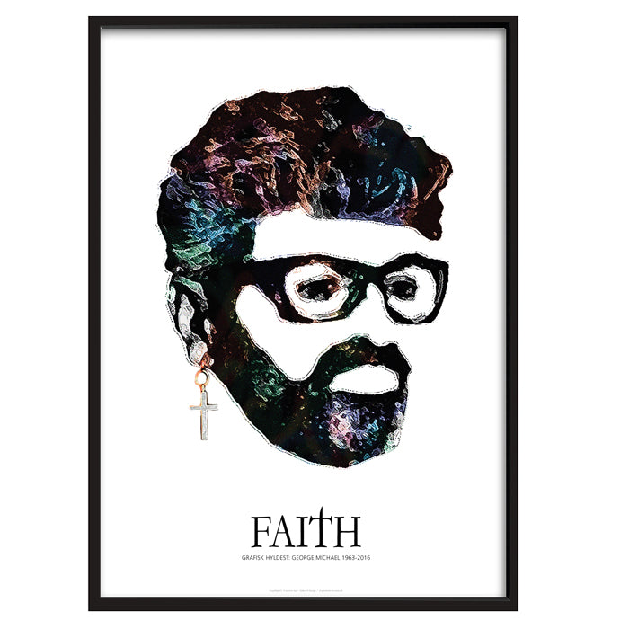 George Michael 1963-2016 – Plakat med grafisk hyldest til George Michael