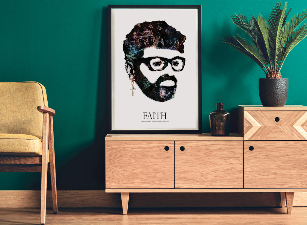 George Michael 1963-2016 – Plakat med grafisk hyldest til George Michael