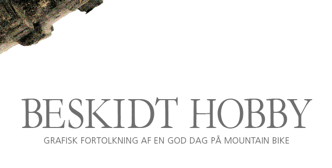 Beskidt Hobby - Plakat med grafisk fortolkning af en god dag på mountainbike