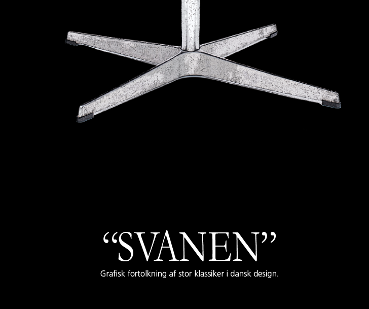 "SVANEN" Black Original - Grafisk fortolkning af Dansk design klassiker