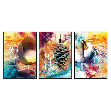 Sæt af Ægget, Koglen og Svanen - Multi Color