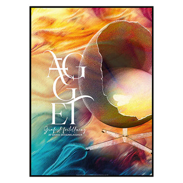 ÆGGET Multi Color - Farverig Grafisk fortolkning af Dansk designklassiker