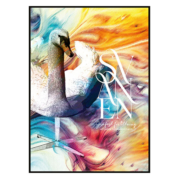 SVANEN Multi Color - Farverig Grafisk fortolkning af Dansk designklassiker