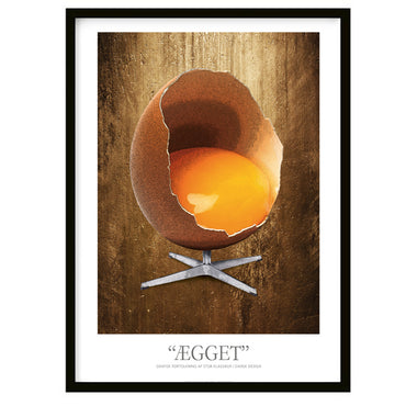 Ægget "GOLDEN" - Grafisk fortolkning af dansk designklassiker