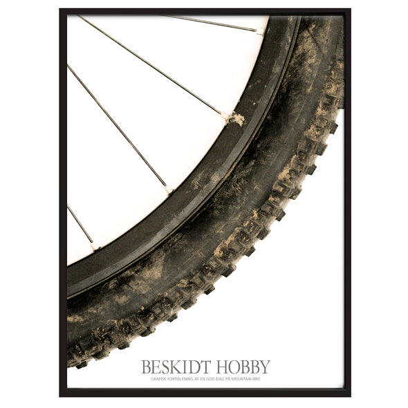 Beskidt Hobby - Plakat med grafisk fortolkning af en god dag på mountainbike