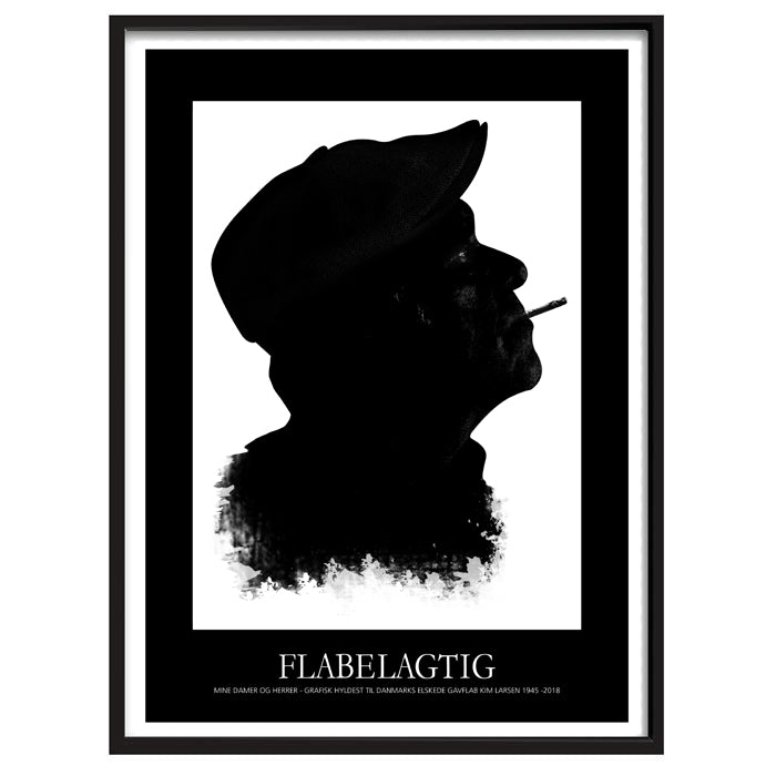 FLABELAGTIG Black Original – Grafisk hyldest til Danmarks elskede gavflab Kim Larsen